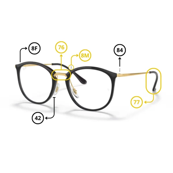 Piezas Repuesto Ray-Ban 7140 Originales