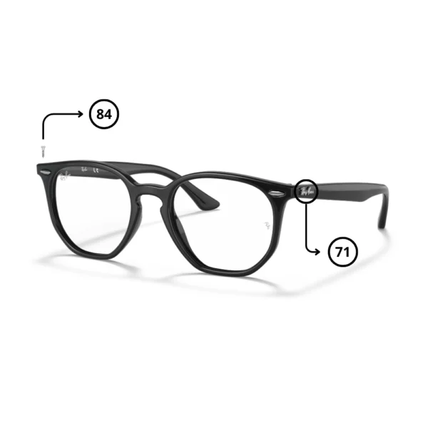 Piezas de Repuesto Ray-Ban 7151 HEXAGONAL Originales