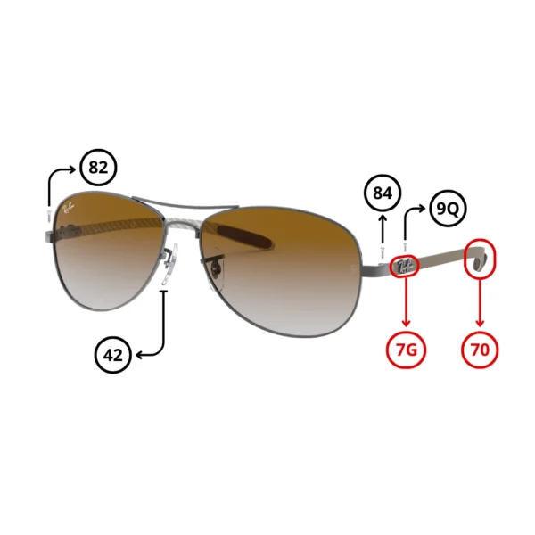 Piezas Repuesto Ray-Ban 8301