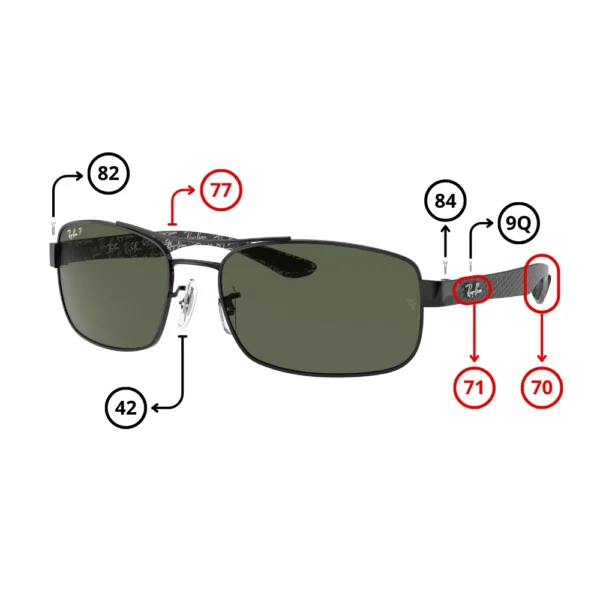Piezas Repuesto Ray-Ban 8316