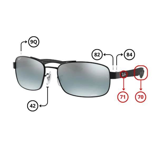 Piezas de Repuesto Ray-Ban 8318CH Originales