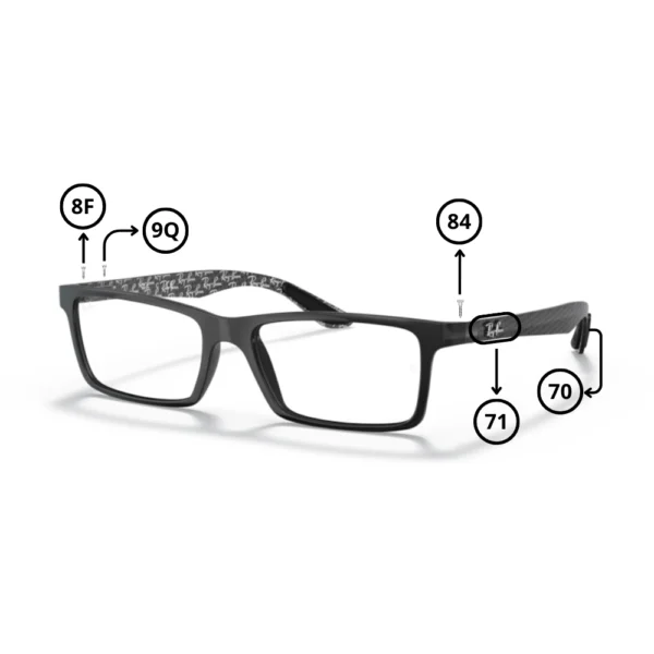 Piezas Repuesto Ray-Ban 8901 Originales