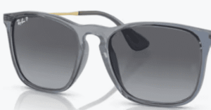 Lentes originales Ray-Ban RB4187 Chris, color T3 · Gris oscuro degradado polarizado · plástico