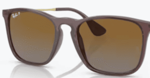Lentes originales Ray-Ban RB4187 Chris, color T5 · Marrón degradado polarizado · plástico