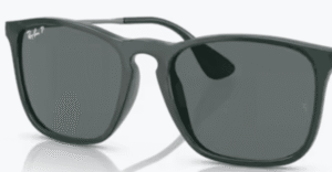 Lentes originales Ray-Ban RB4187 Chris, color 81 · Gris polarizado · plástico