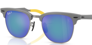 Lentes originales Ray-Ban RB3807M, color 4L · Polarizado gris espejo azul