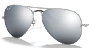 Lentes originales Ray-Ban RB3025 Aviador Piloto, color W3 · Gris espejo polarizado