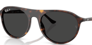 Lentes originales Ray-Ban RB2215, color 48 · Negro polarizado