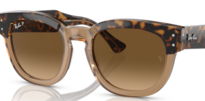 Lentes originales Ray-Ban RB0298S Mega Hawkeye, color M2 · Polarizado marrón degradado