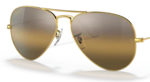 Cristales originales Ray-Ban RB3025 Aviador Piloto, color G5 · Plata/marrón