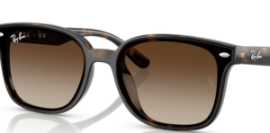 Lentes originales Ray-Ban RB4340 Wayfarer, color M2 · Polarizado marrón degradado · plástico