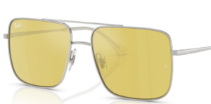 Lentes originales Ray-Ban RB3758 Ari, color 6D · Amarillo espejo flash oro · plástico
