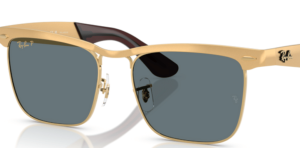 Lentes originales Ray-Ban RB3875 Wayfarer Deluxe, color 3R · Azul oscuro polarizado