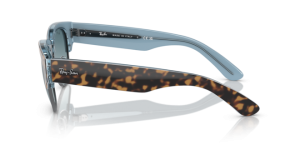 Patillas originales Ray-Ban RB0316S Mega Clubmaster, color 13163M · Habana sobre azul sobre gunmetal