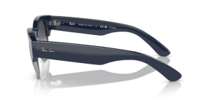 Patillas originales Ray-Ban RB0316S Mega Clubmaster, color 136678 · Azul sobre plata