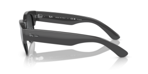 Patillas originales Ray-Ban RB0316S Mega Clubmaster, color 136748 · Gris sobre negro