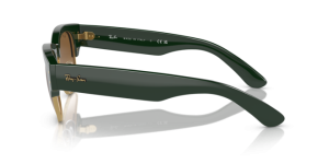 Patillas originales Ray-Ban RB0316S Mega Clubmaster, color 136851 · Verde sobre oro