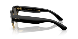 Patillas originales Ray-Ban RB0316S Mega Clubmaster, color 6826J5 · Negro sobre oro