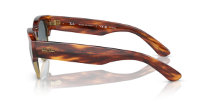 Patillas originales Ray-Ban RB0316S Mega Clubmaster, color 954/3R · Rayado habana