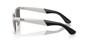 Patillas originales Ray-Ban RB3875 Wayfarer Deluxe, color 019 · Sandblasted plata sobre plata