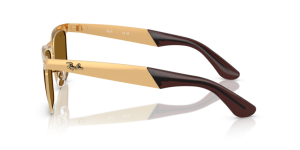 Patillas originales Ray-Ban RB3875 Wayfarer Deluxe, color 9276 · Sandblasted legend oro