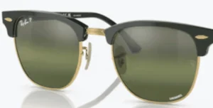 Lentes originales Ray-Ban RB3016 Clubmaster, color G4 · Polarizado transparente degradado verde oscuro