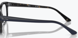 Patillas originales Ray-Ban RB5383, color 8283 · Azul sobre habana