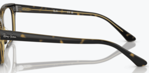 Patillas originales Ray-Ban RB5383, color 8285 · Habana sobre transparente
