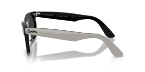Patillas originales Ray-Ban RB2240 Wayfarer, color 1442 · Gris sobre negro