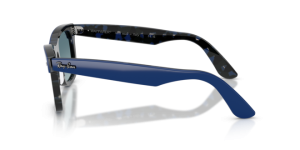 Patillas originales Ray-Ban RB2240 Wayfarer, color 1445 · Azul sobre habana