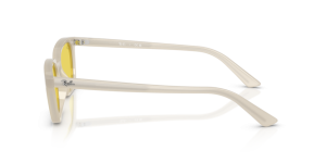 Patillas originales Ray-Ban RB4456 Zaya, color 6808 · Cloudy warm blanco