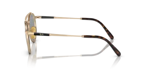 Patillas originales Ray-Ban RB8237 Round II Titanium, color 3138 · Arista oro