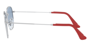 Patillas originales Ray-Ban RB3548NM, color F007 · Ferrari plata