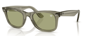 Ray-Ban RB2140 WAYFARER, color 68694E · Transparente verde