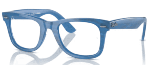 Ray-Ban RX4340V WAYFARER EASE, color 8384 · Fotocromático rayado azul
