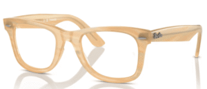 Ray-Ban RX4340V WAYFARER EASE, color 8383 · Fotocromático rayado marrón