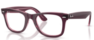 Ray-Ban RX4340V WAYFARER EASE, color 8364 · Violeta sobre transparente rosa