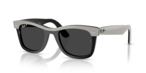Ray-Ban 2240 WAYFARER, color 144248 · Gris sobre negro