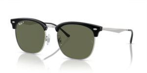 Ray-Ban 4418D, color 66709A · Negro sobre plata
