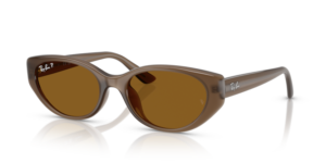 Ray-Ban 4457D, color 677983 · Transparente marrón