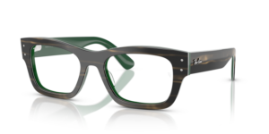 Ray-Ban RX7683V JOSEPH, color 8392 · Rayado verde sobre verde