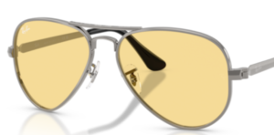 Lentes originales Ray-Ban RB3925 Aviator Max, color R6 · Amarillo