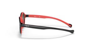 Patillas originales Ray-Ban RJ9075S, color 7100 · Negro sobre rojo