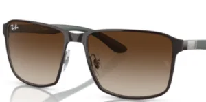 Lentes originales Ray-Ban RB3721, color 13 · Marrón degradado · plástico