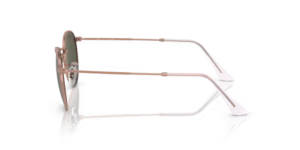 Patillas originales Ray-Ban RB3447 Round Metal, color 9202 · Rosa oro