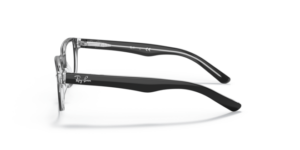 Patillas originales Ray-Ban RB1555, color 3529 · Negro sobre transparente