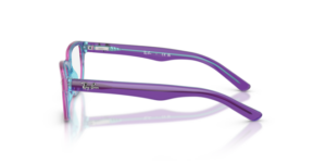 Patillas originales Ray-Ban RB1555, color 3997 · Transparente violeta & azul claro