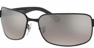 Cristales originales Ray-Ban RB3566CH, color 5J · Plata espejo chromance polarizado · plástico